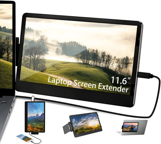 11.6 Laptop Screen Extender 1366x768 Attachable Portable Monitor For Laptops